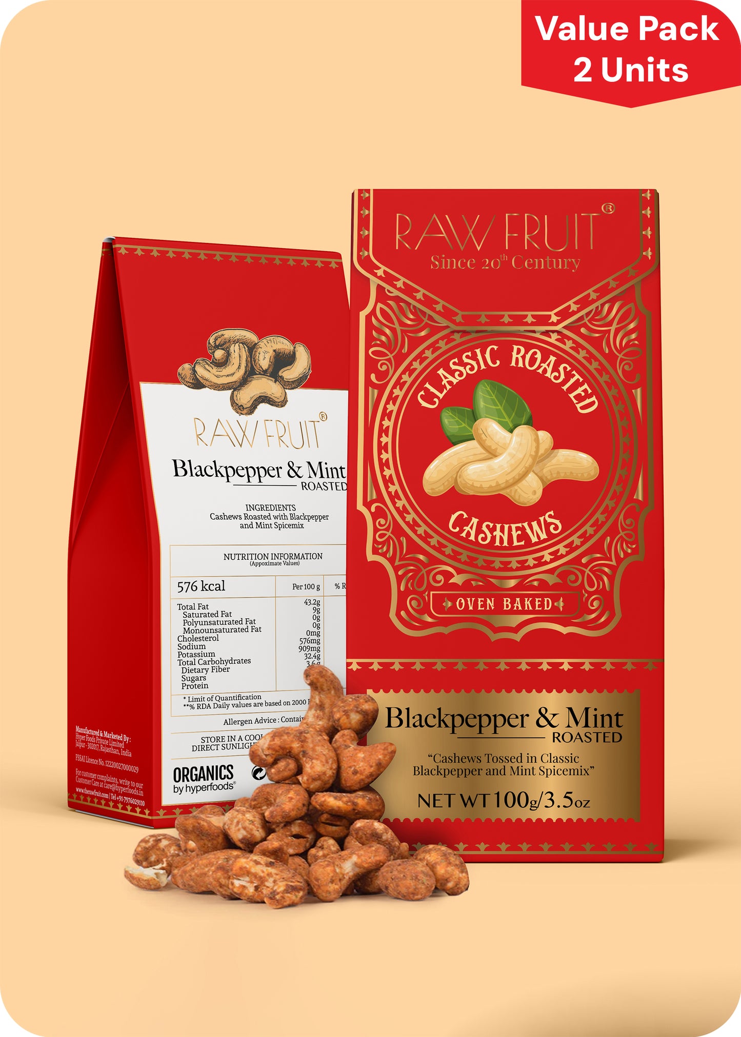 Black Pepper Roasted Cashew Pack of 2