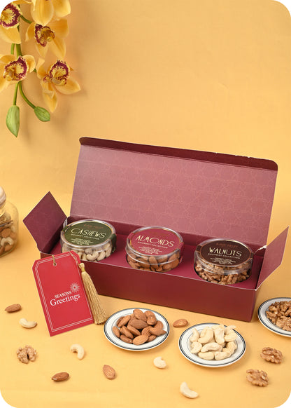 Celebration Gift Pack: Cashew Almonds Walnuts