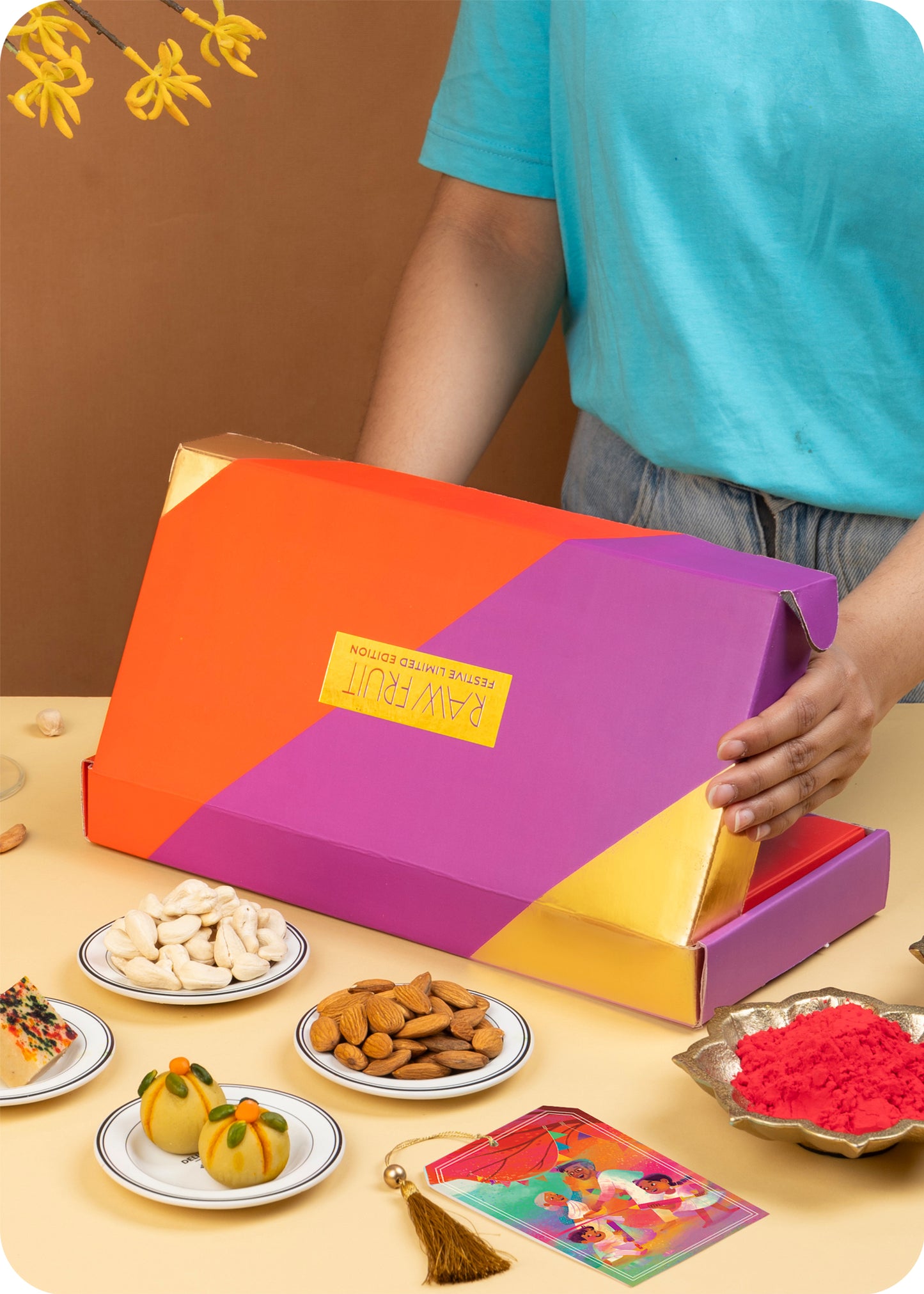 Holi Gift Box: Dry Fruits & Sweets