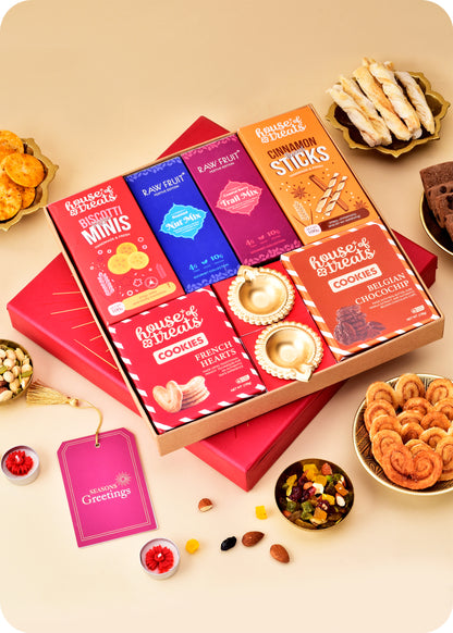 Diwali Delight: Snacks, DryFruit & Cookies Gift Pack