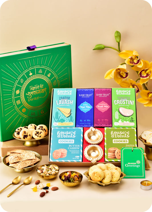 Diwali Hamper Tray: Cookies, Snacks & Dry Fruit Gift Pack