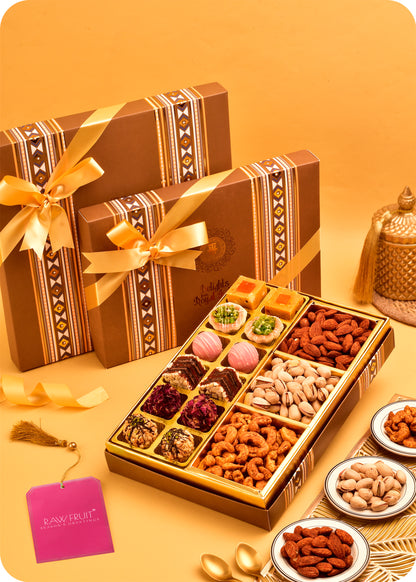 Assorted with Roasted Dry Fruits Sweets Gift Pack