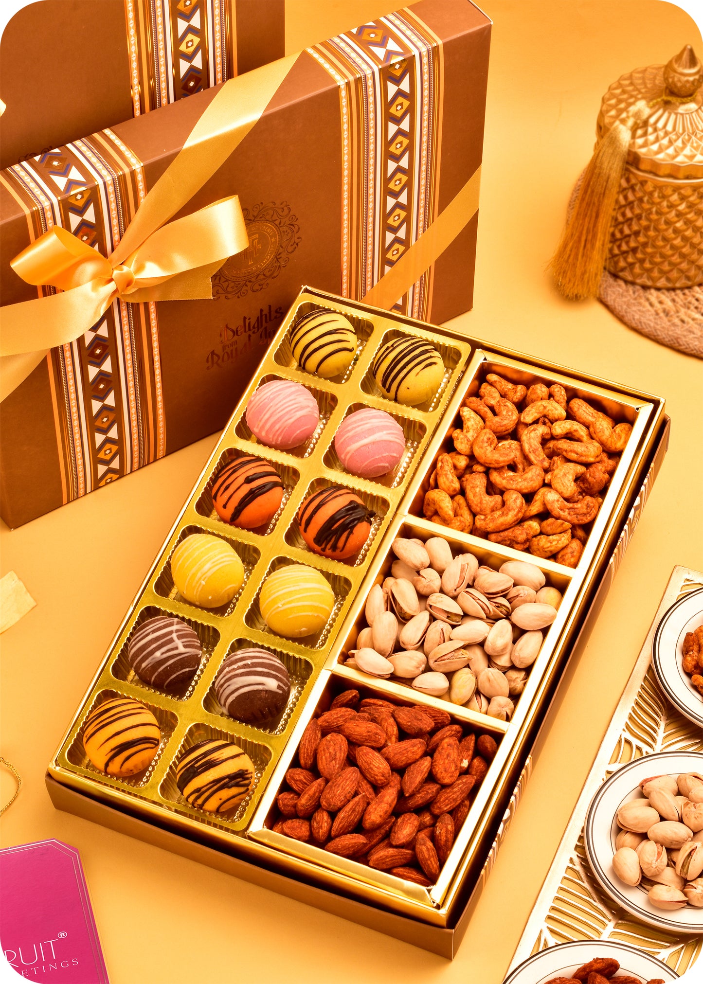 Marzipan with Roasted Dry Fruits Sweets Gift Box