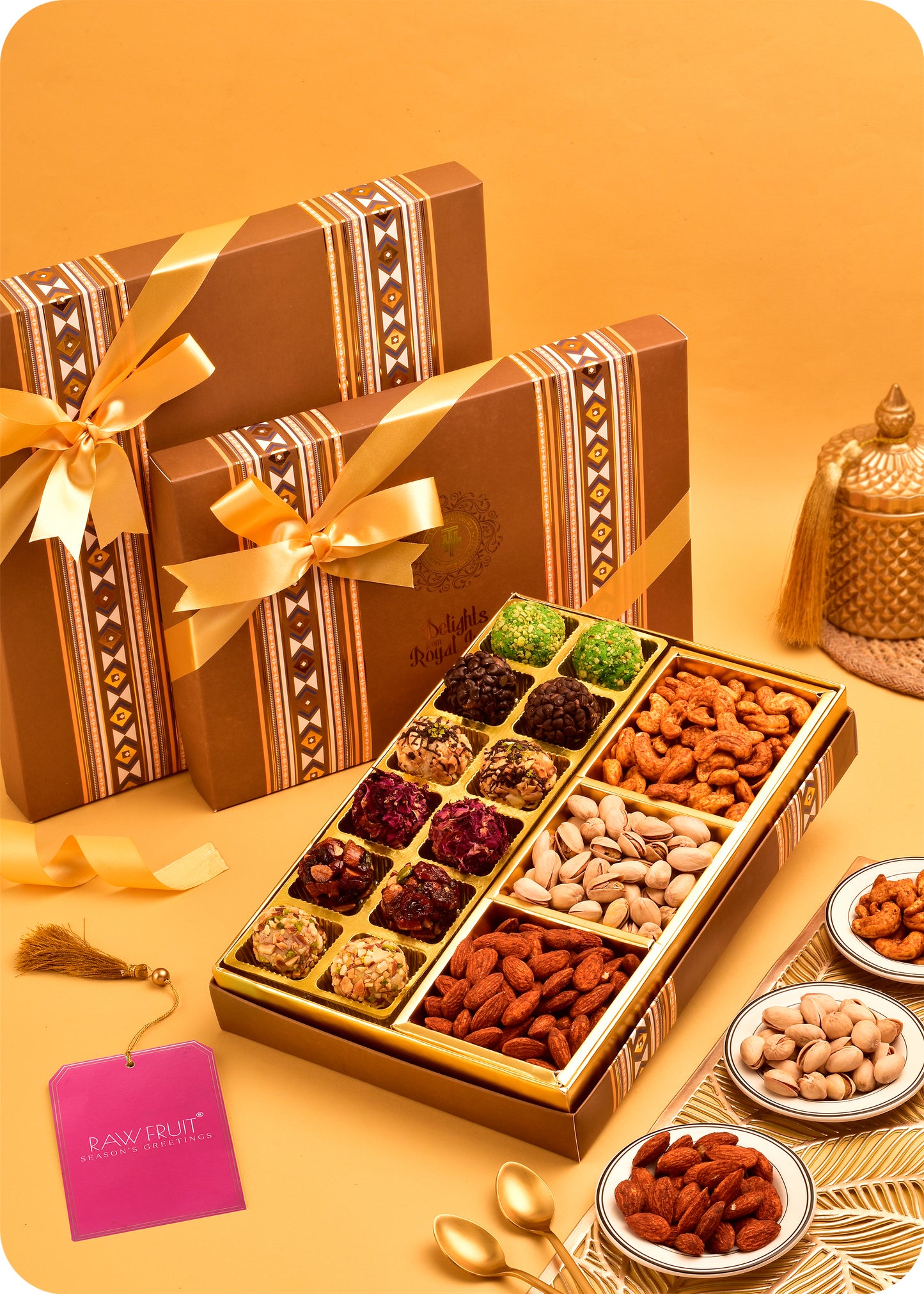 Ladoo with Roasted Dry Fruits Sweets Gift Box