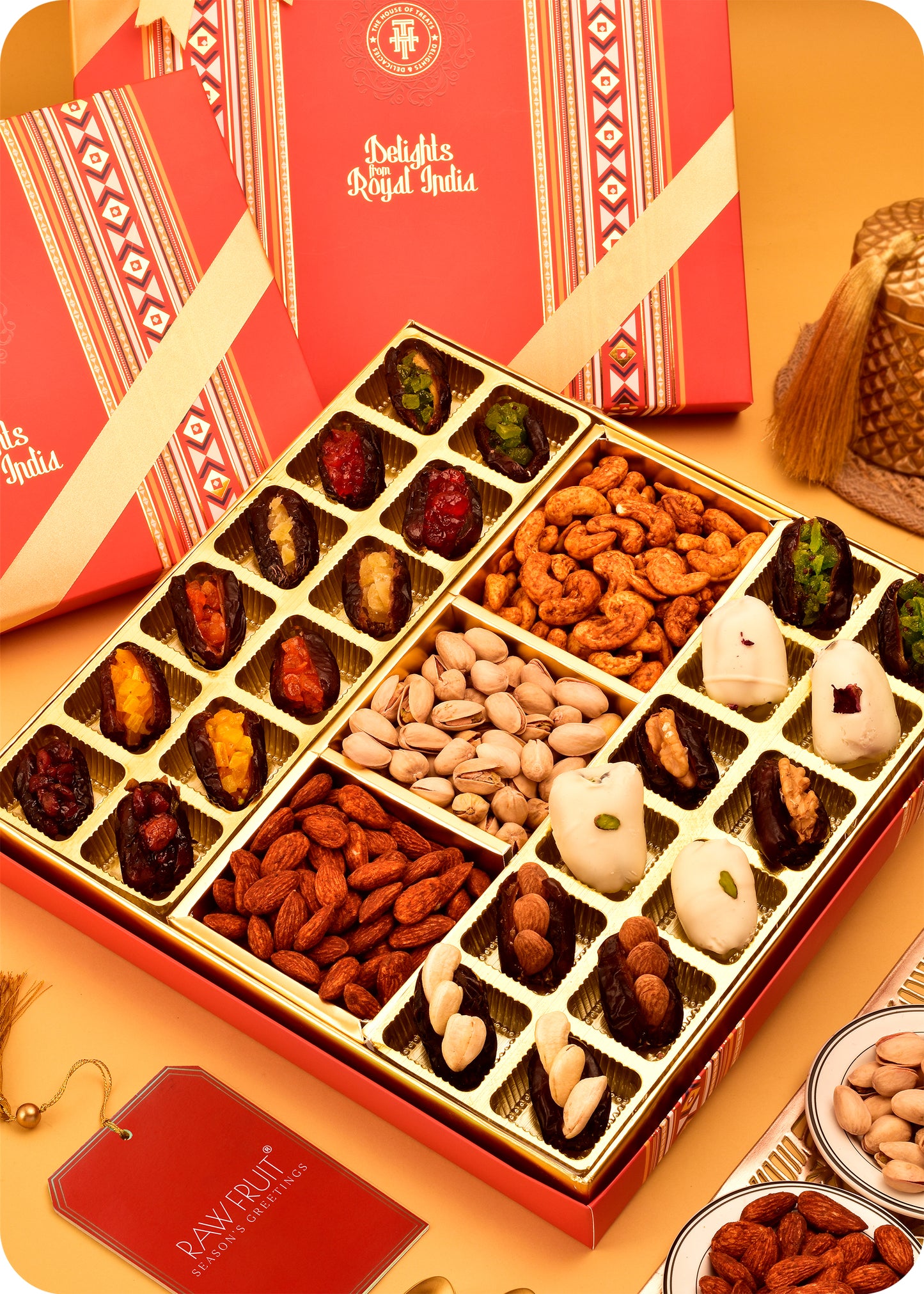 Candy Dates Dry Fruits Dates with Roasted Dry Fruits Sweets Gift Box