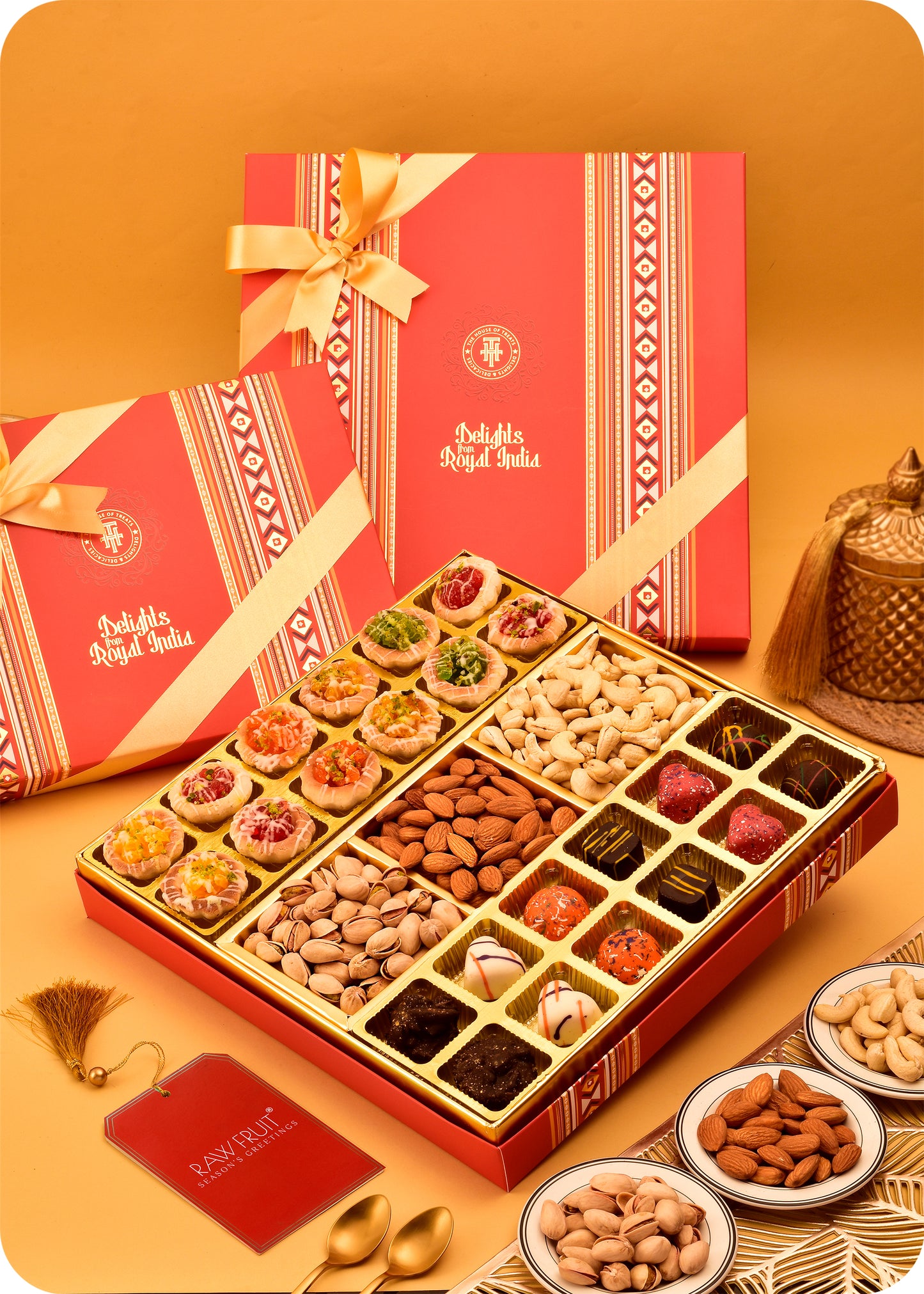 Tarts Dry Fruits with Chocolate Sweets Box