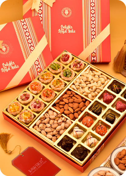 Tarts Dry Fruits with Chocolate Sweets Box