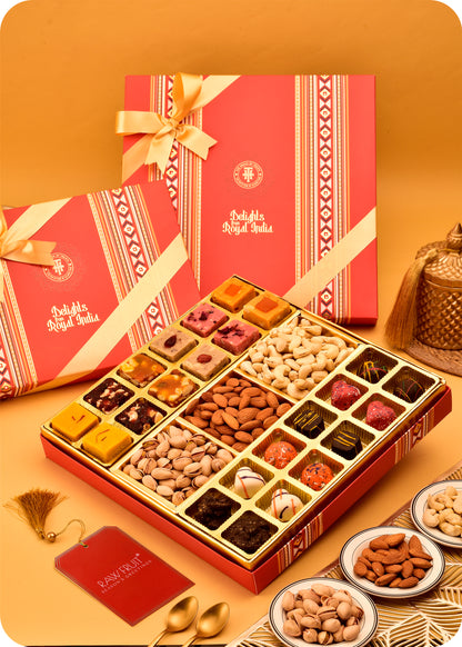 Fudge Chocolate with Dry Fruits Sweets Box