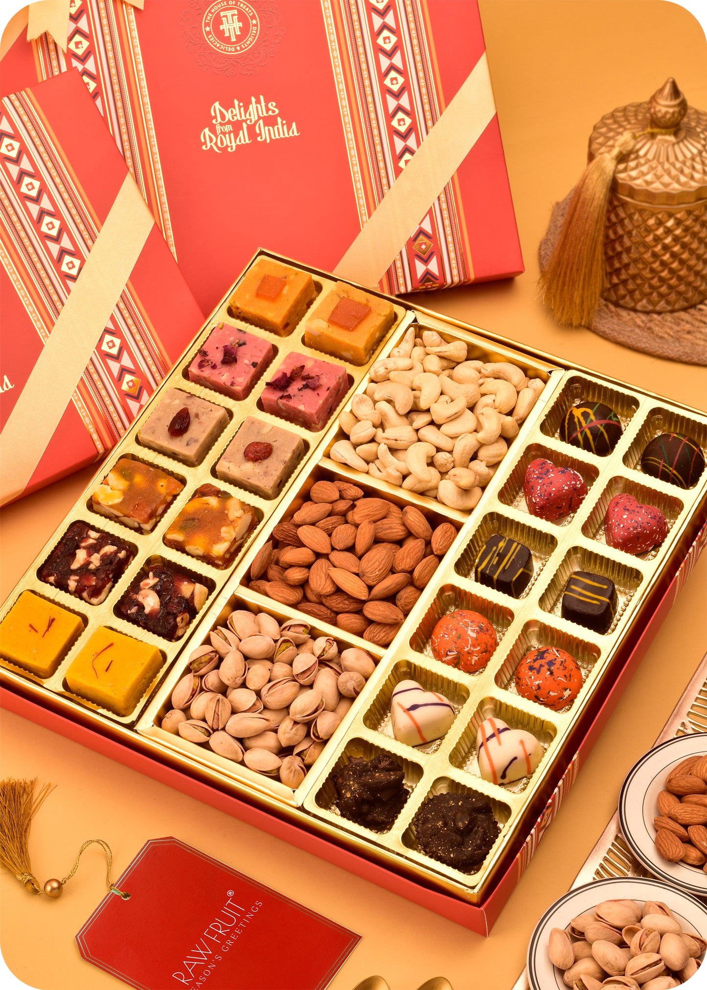 Fudge Chocolate with Dry Fruits Sweets Box