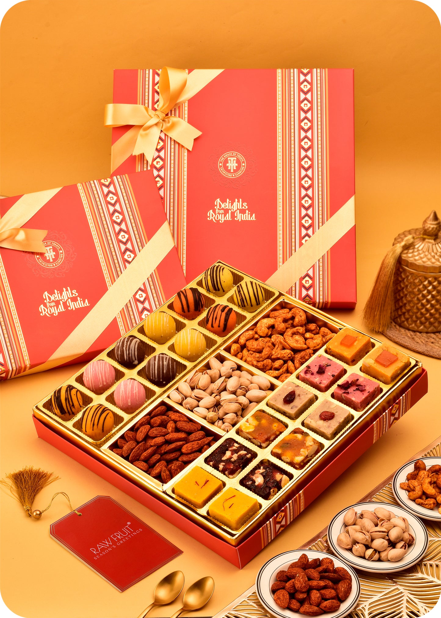 Fudge Marzipan with Roasted Dry Fruits Sweets Pack