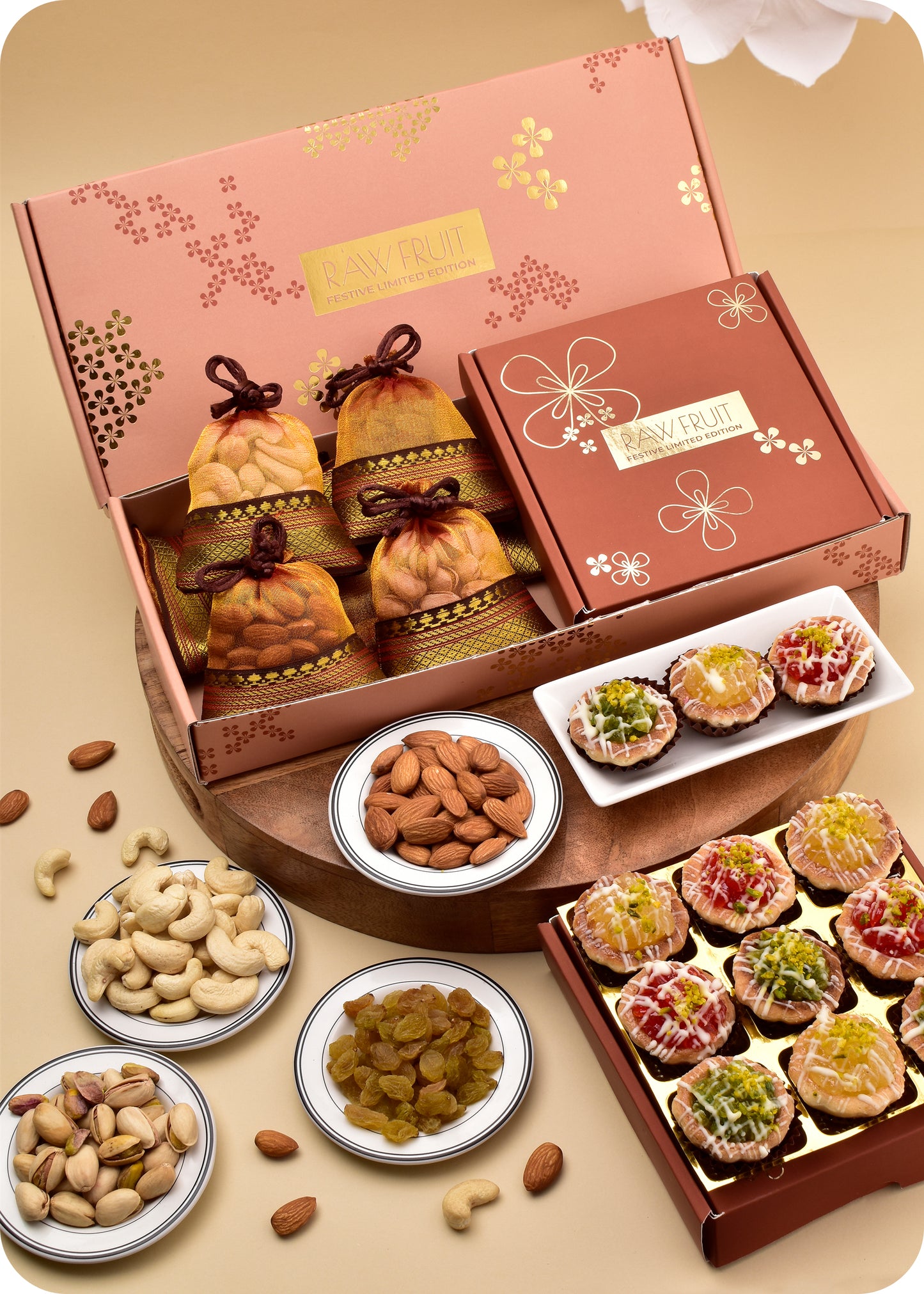 Diwali Gift Dryfruits with Tarts