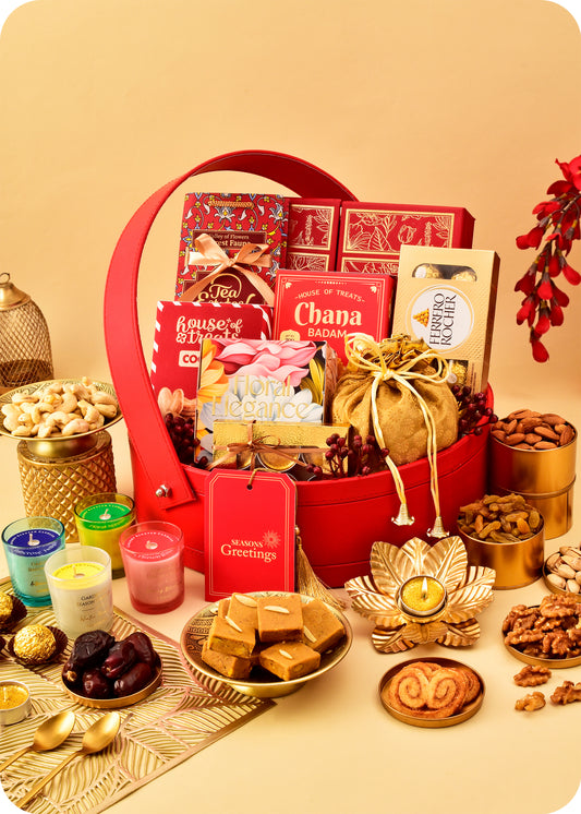 Diwali Gift Box: Chocolate, Cookies, DryFruits & Sweets Gift Pack