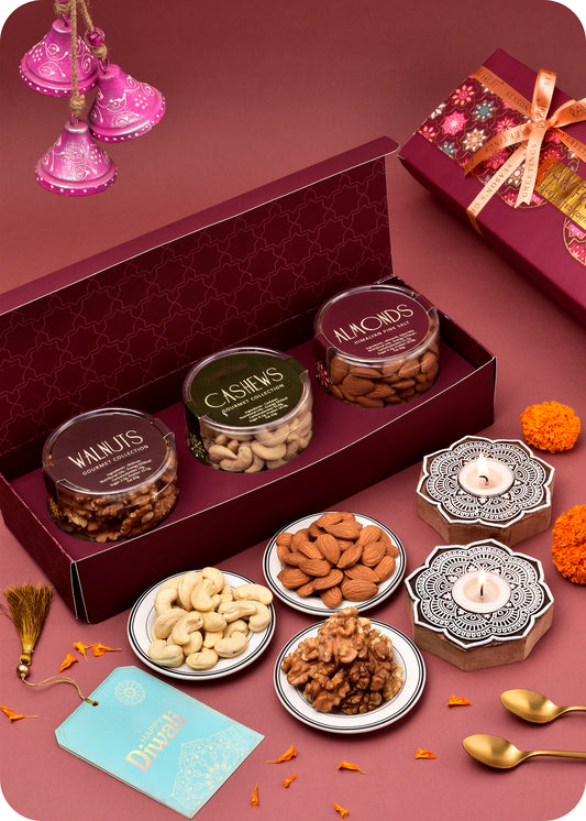 Diwali Nut Box Trio