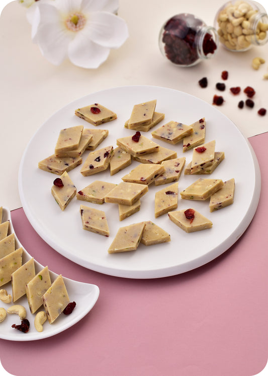 Cranberry Kaju Katli