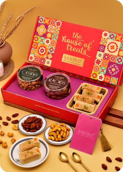 Sweets Gift Pack with Roasted Dry Fruits