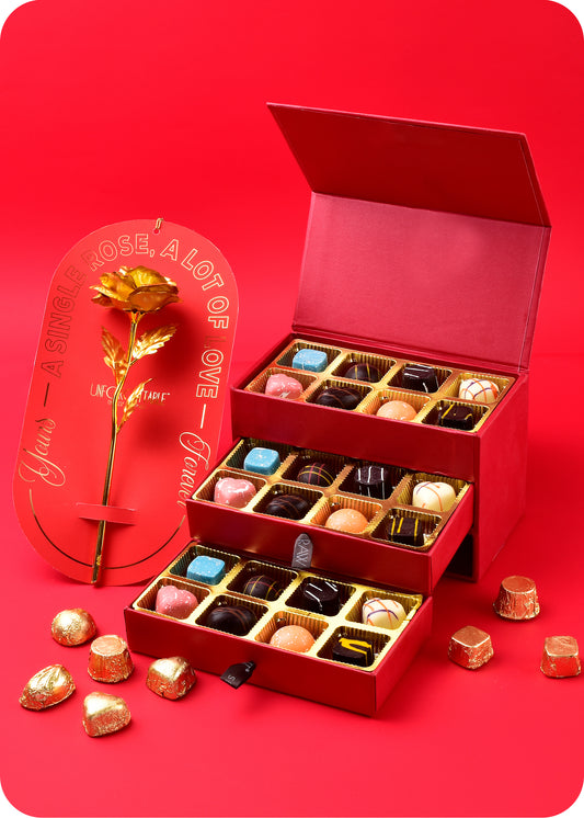 Classic Chocolate Gift Pack with Rose