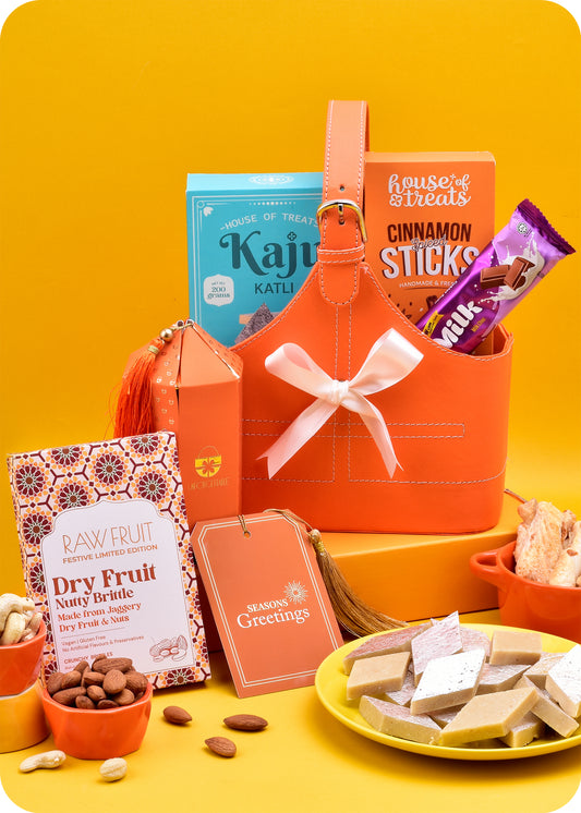 Gift Hamper: Sweets Dry Fruits Snacks with Brittle