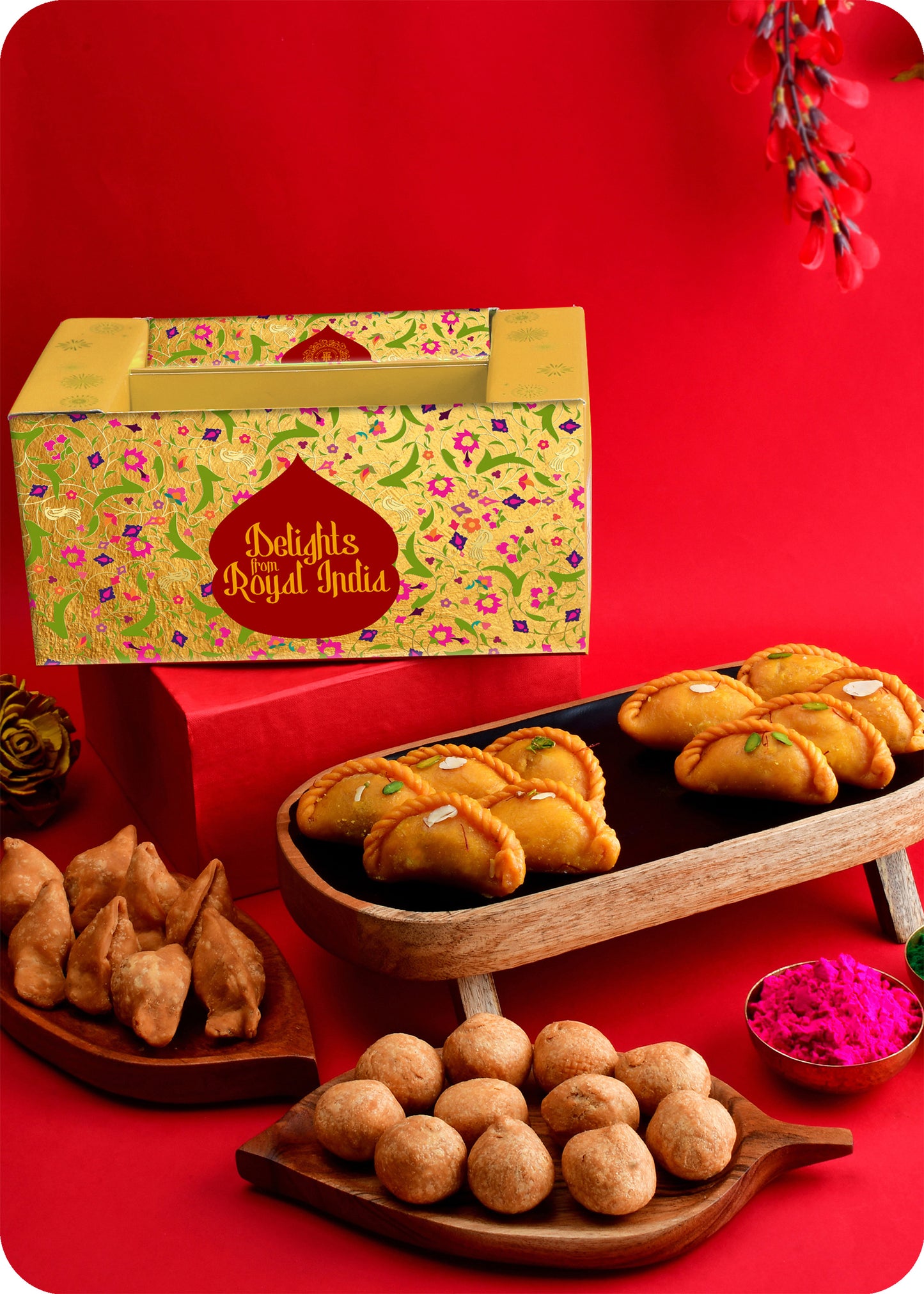 Holi gift pack Shahi Gujiya, Kachori & Samosa