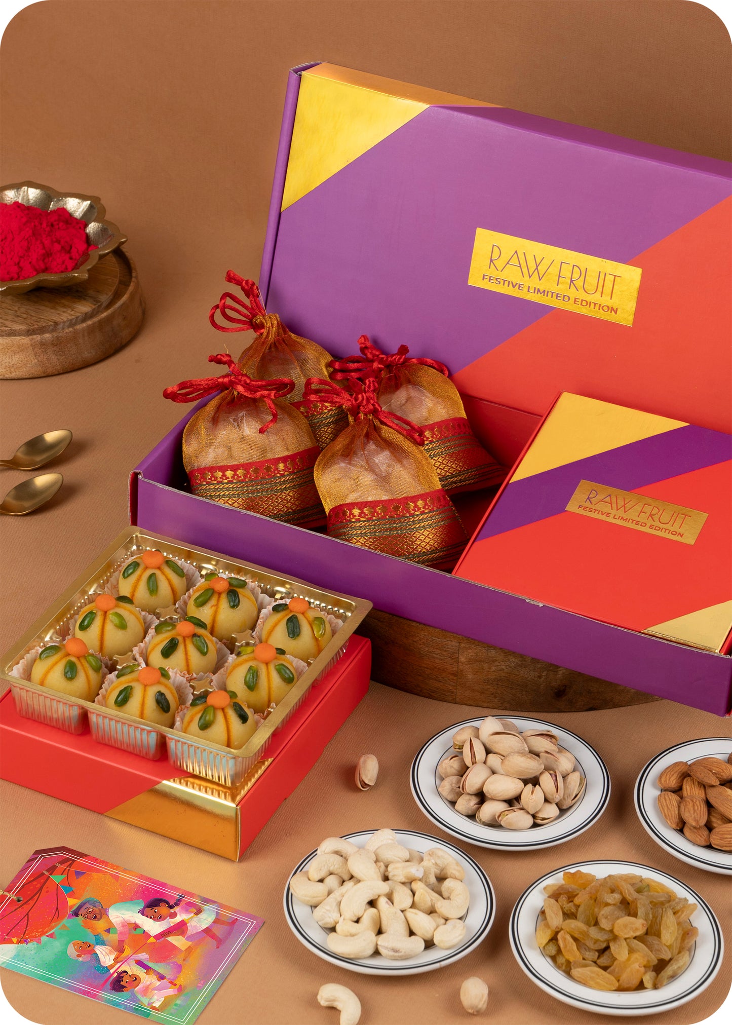 Holi Gift Pack: Sweets & Dry Fruits