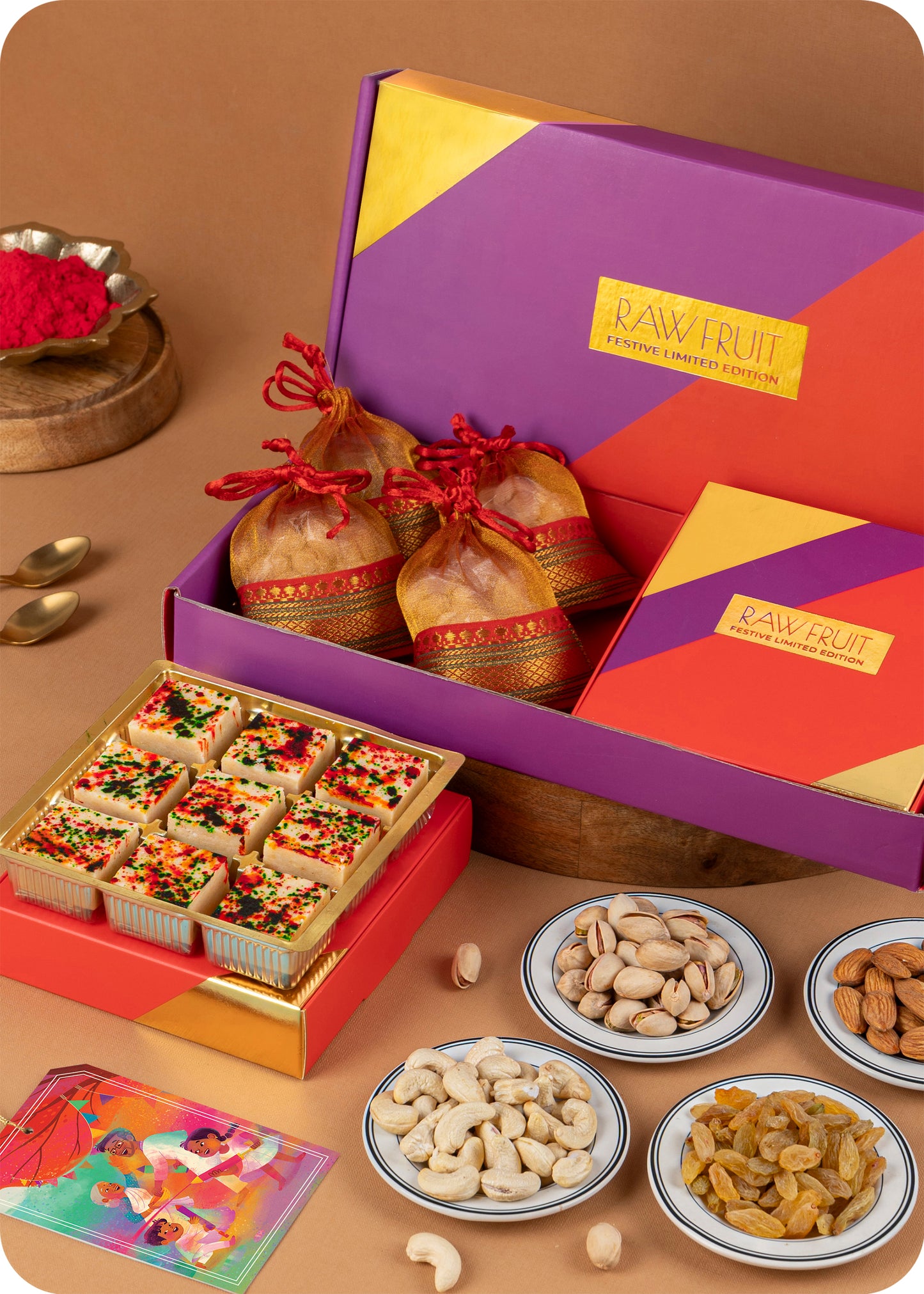 Holi Gift Box: Dry Fruits & Sweets