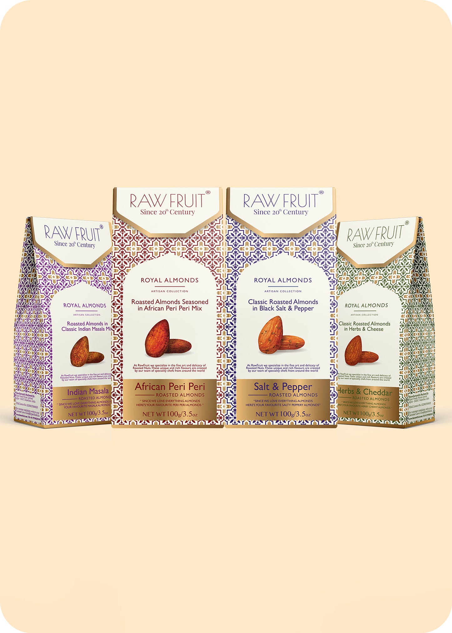 Pack of 4 Roasted Almonds Dry Fruit Gift Hamper