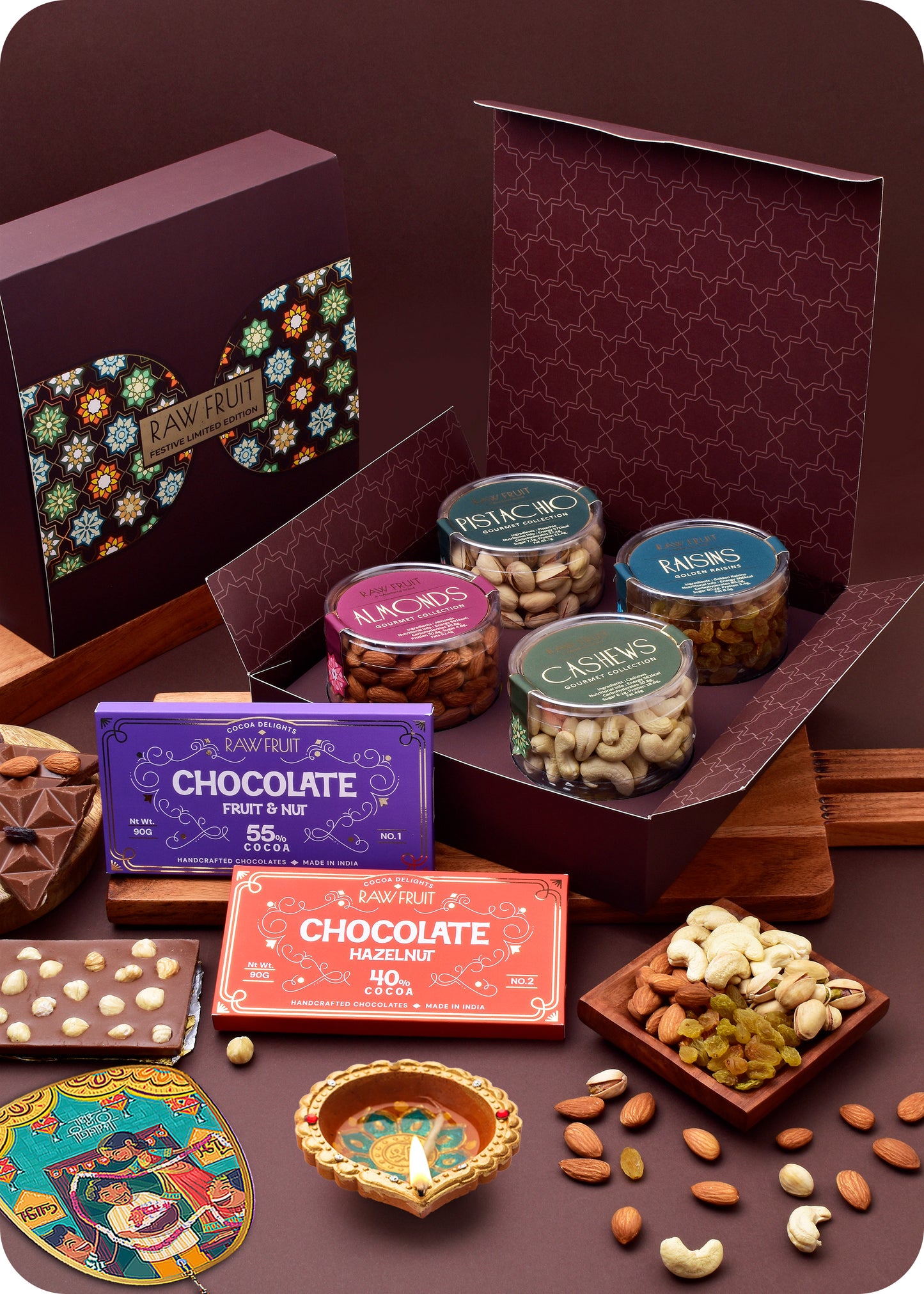 Diwali Gift DryFruit with chocolateBar