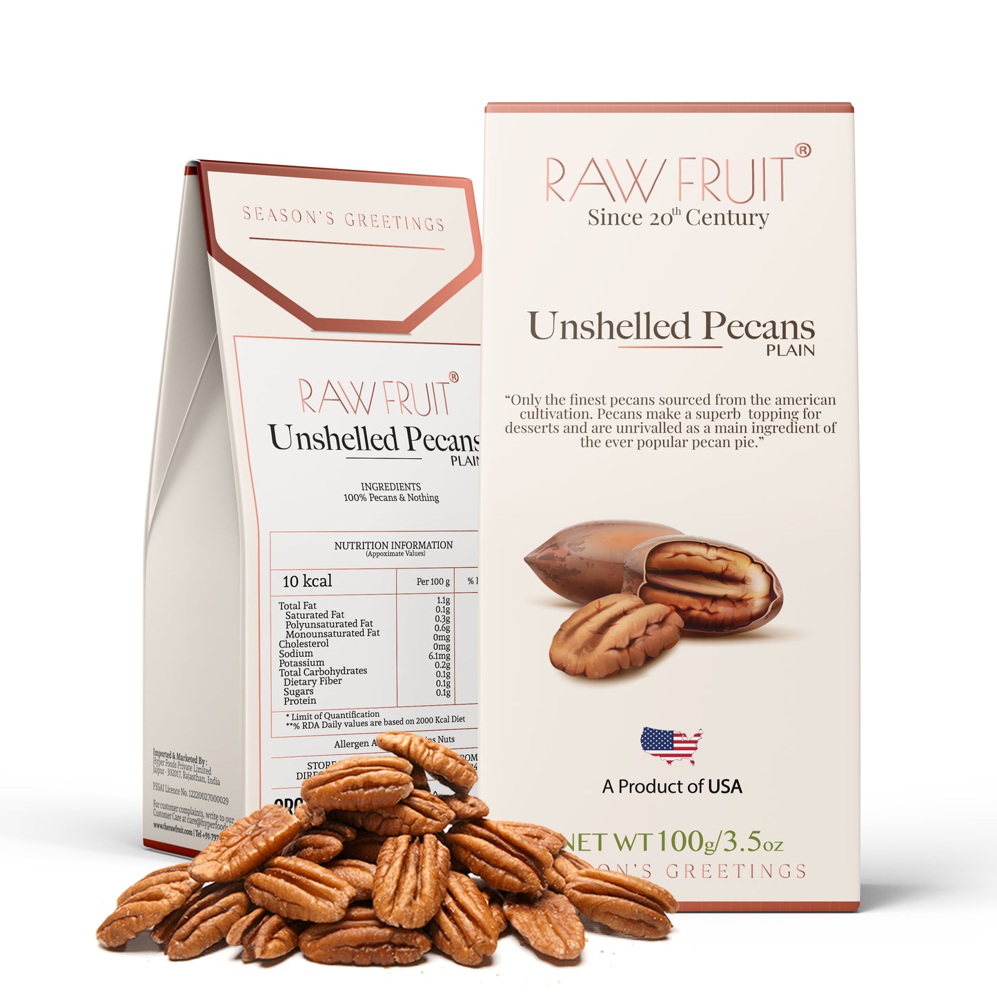 RawFruit Unshelled Pecans Pack