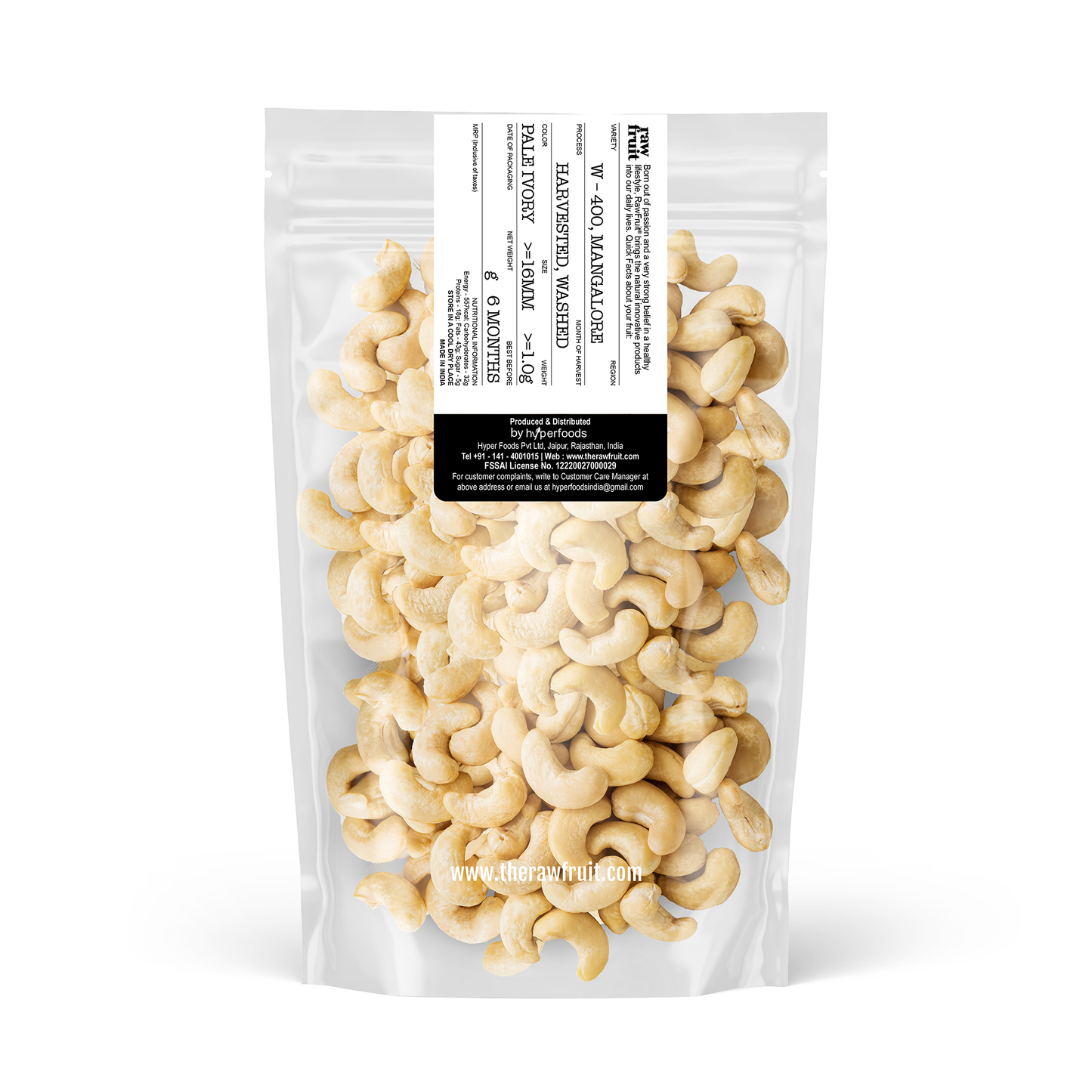 RawFruit Cashew W400 Pouch