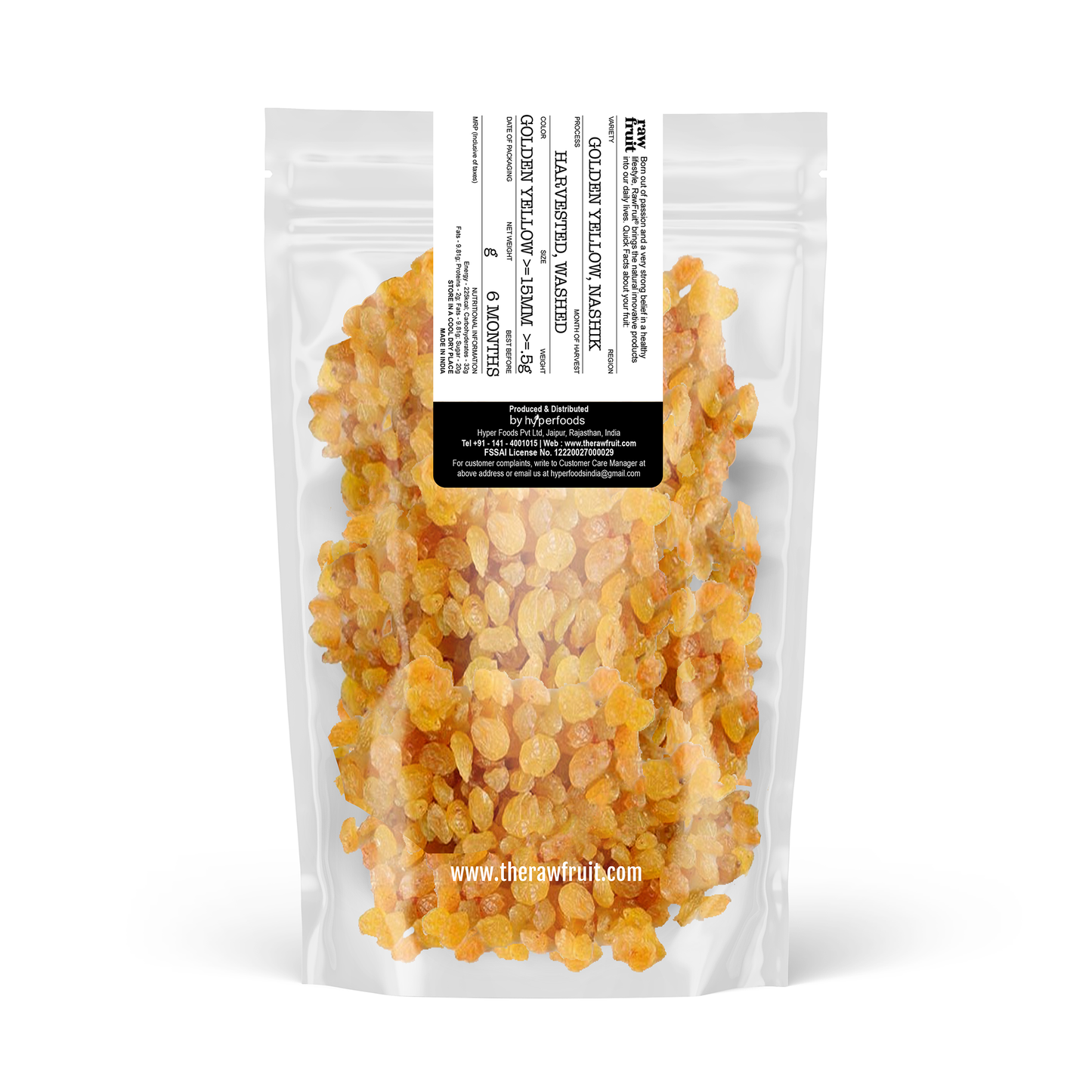 RawFruit Golden Raisins Pouch